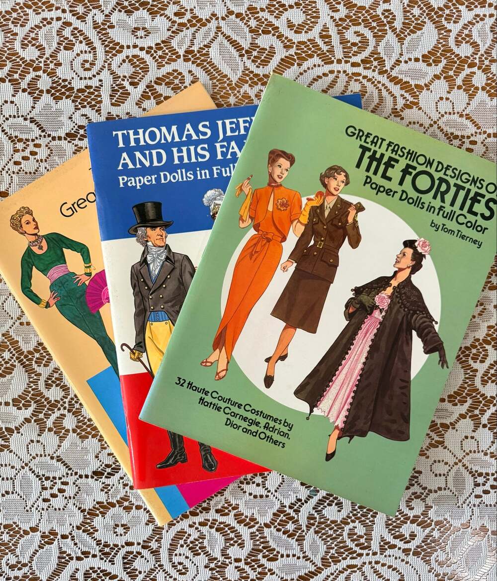 Vintage Tom Tierney Paper Dolls Lot 3 UNCUT 1985 1987 1992 Dover Fashion